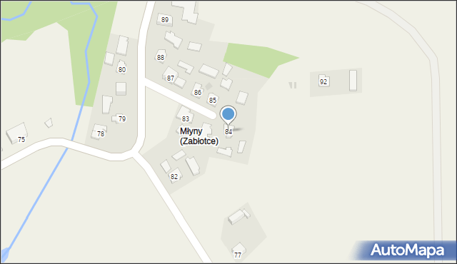 Zabłotce, Zabłotce, 84, mapa Zabłotce