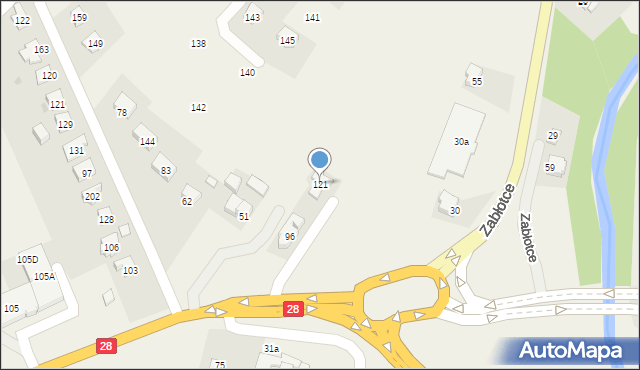 Zabłotce, Zabłotce, 121, mapa Zabłotce