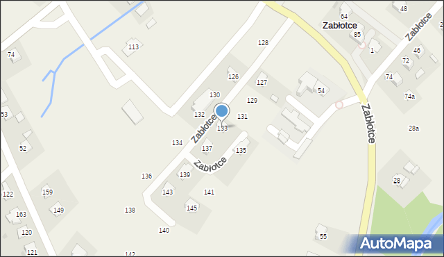 Zabłotce, Zabłotce, 133, mapa Zabłotce