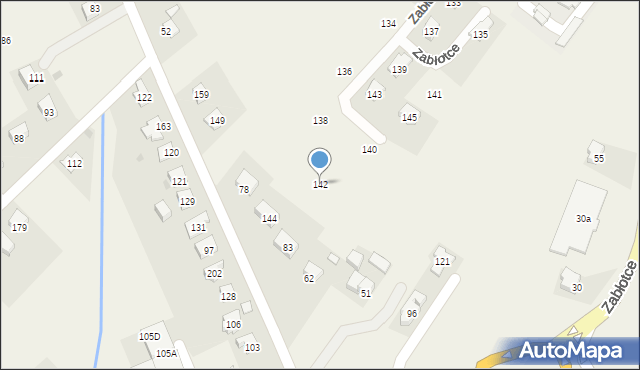 Zabłotce, Zabłotce, 142, mapa Zabłotce