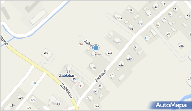 Zabłotce, Zabłotce, 21, mapa Zabłotce