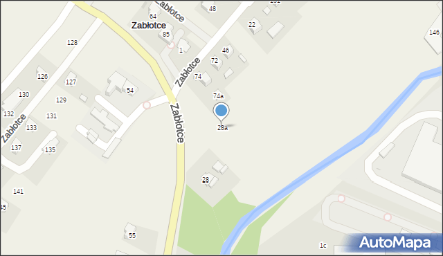 Zabłotce, Zabłotce, 28a, mapa Zabłotce