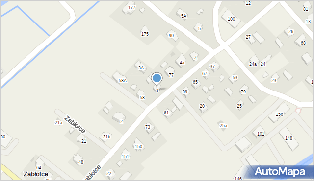 Zabłotce, Zabłotce, 3, mapa Zabłotce