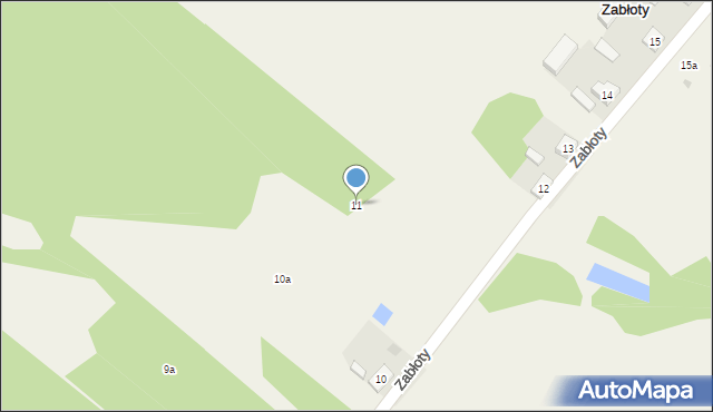 Zabłoty, Zabłoty, 11, mapa Zabłoty