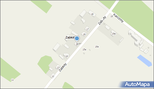 Zabłoty, Zabłoty, 15, mapa Zabłoty