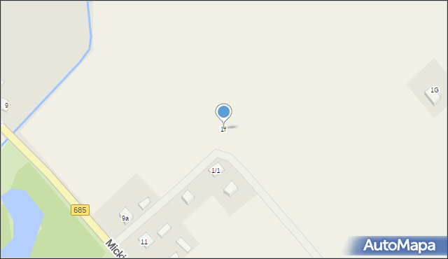 Zabłudów-Kolonia, Zabłudów-Kolonia, 1f, mapa Zabłudów-Kolonia