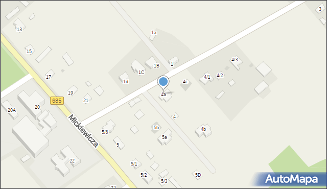 Zabłudów-Kolonia, Zabłudów-Kolonia, 4a, mapa Zabłudów-Kolonia