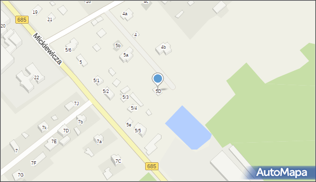 Zabłudów-Kolonia, Zabłudów-Kolonia, 5D, mapa Zabłudów-Kolonia