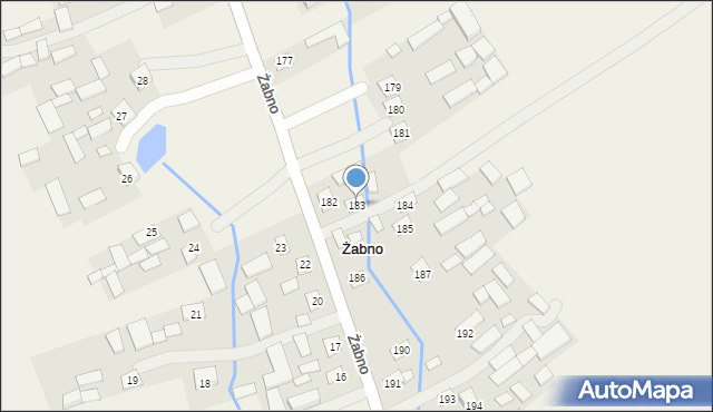 Żabno, Żabno, 183, mapa Żabno