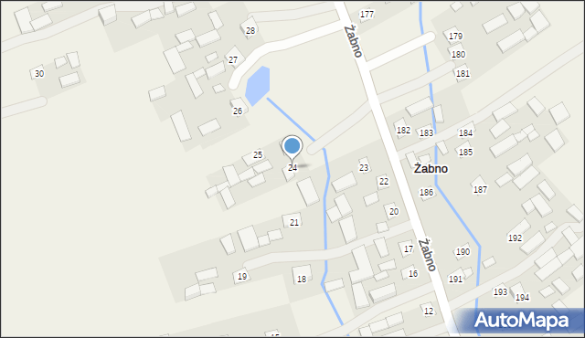 Żabno, Żabno, 24, mapa Żabno