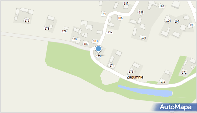 Żabno, Żabno, 175, mapa Żabno