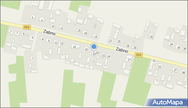 Żabno, Żabno, 21, mapa Żabno