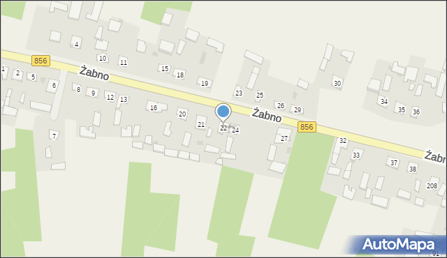 Żabno, Żabno, 22, mapa Żabno