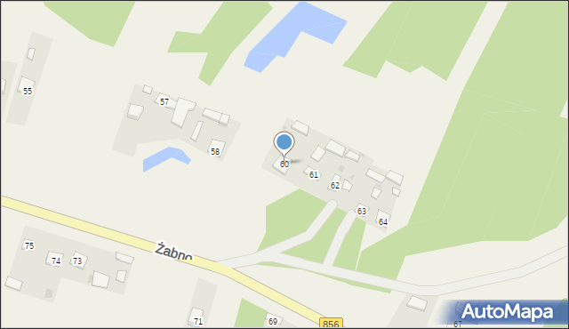 Żabno, Żabno, 60, mapa Żabno