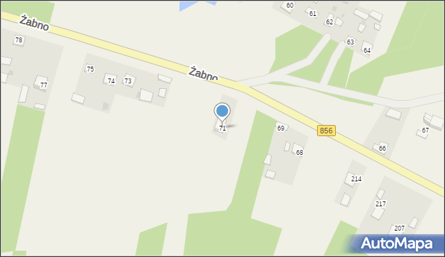 Żabno, Żabno, 71, mapa Żabno