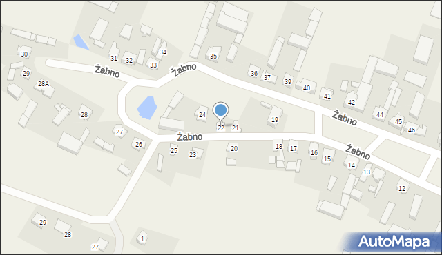 Żabno, Żabno, 22, mapa Żabno