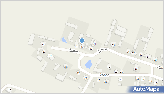 Żabno, Żabno, 32, mapa Żabno