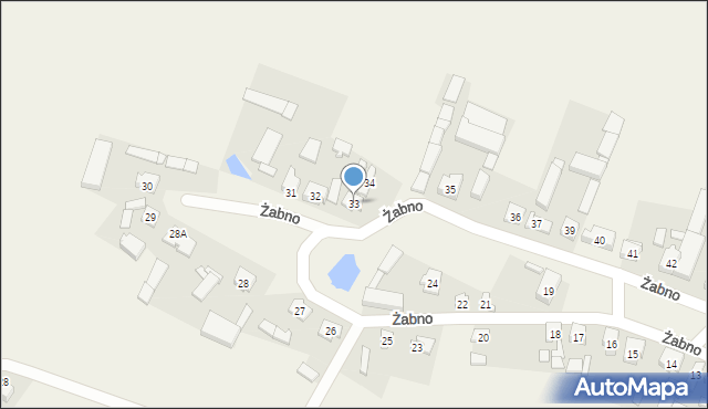Żabno, Żabno, 33, mapa Żabno