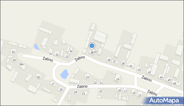 Żabno, Żabno, 35, mapa Żabno