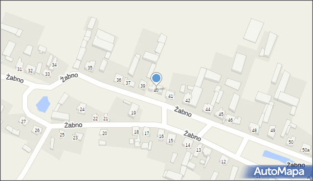 Żabno, Żabno, 40, mapa Żabno