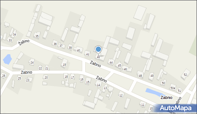 Żabno, Żabno, 42, mapa Żabno