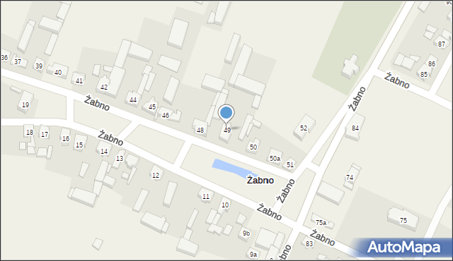 Żabno, Żabno, 49, mapa Żabno