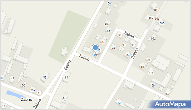 Żabno, Żabno, 85, mapa Żabno