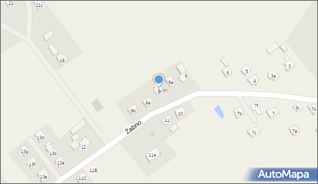 Żabno, Żabno, 9, mapa Żabno