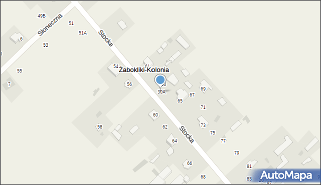 Żabokliki-Kolonia, Żabokliki-Kolonia, 30A, mapa Żabokliki-Kolonia