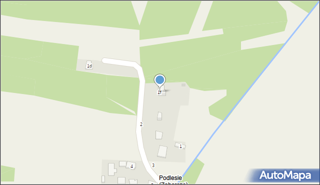 Zaborcze, Zaborcze, 1f, mapa Zaborcze
