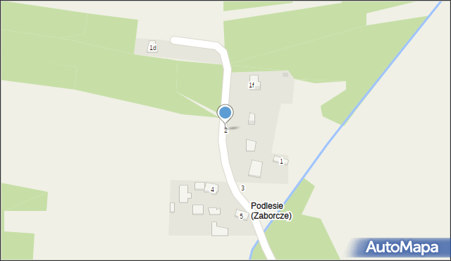 Zaborcze, Zaborcze, 2, mapa Zaborcze