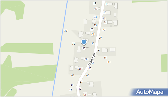 Zaborcze, Zaborcze, 35, mapa Zaborcze