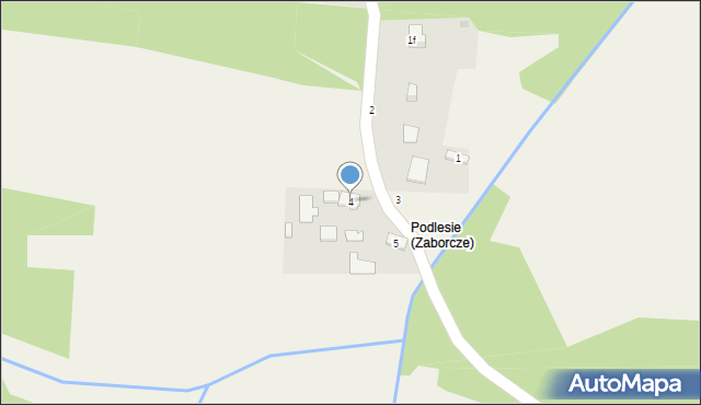 Zaborcze, Zaborcze, 4, mapa Zaborcze