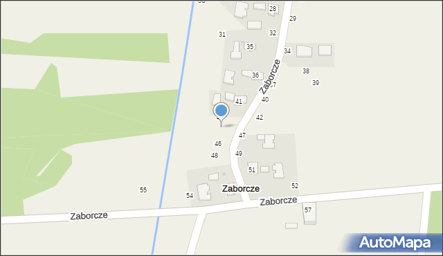 Zaborcze, Zaborcze, 44, mapa Zaborcze