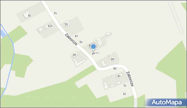 Zaborcze, Zaborcze, 87, mapa Zaborcze