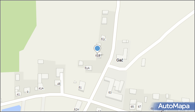 Zaborów, Zaborów, 61B, mapa Zaborów