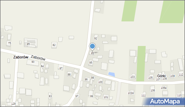 Zaborów, Zaborów, 93, mapa Zaborów