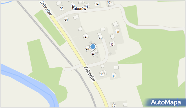 Zaborów, Zaborów, 44, mapa Zaborów