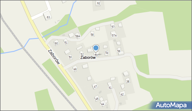 Zaborów, Zaborów, 53, mapa Zaborów