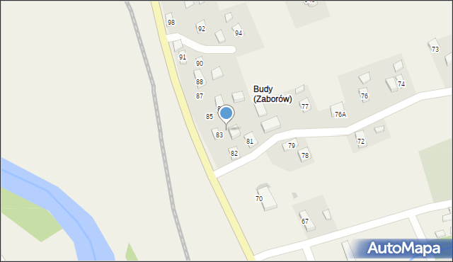 Zaborów, Zaborów, 84, mapa Zaborów