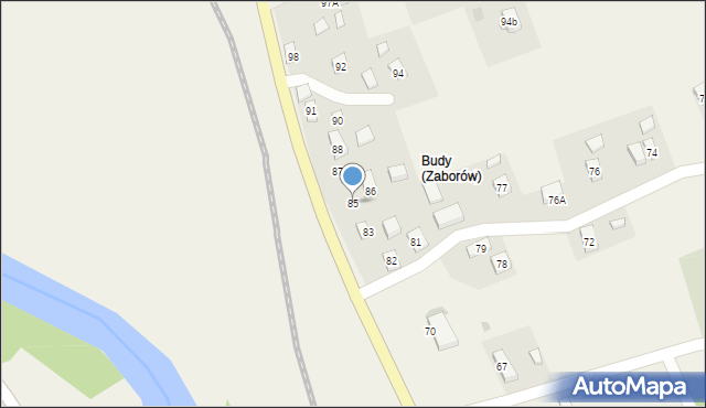 Zaborów, Zaborów, 85, mapa Zaborów