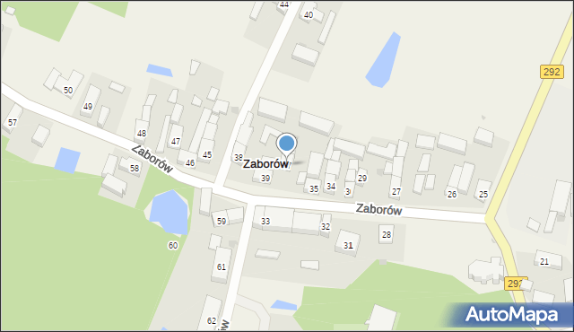 Zaborów, Zaborów, 37, mapa Zaborów