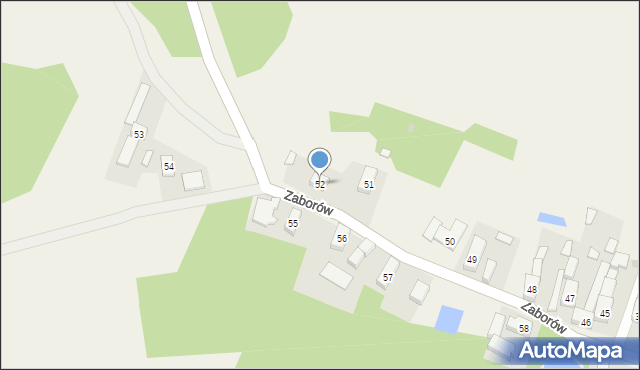 Zaborów, Zaborów, 52, mapa Zaborów