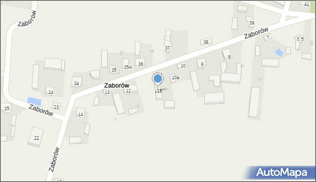 Zaborów, Zaborów, 11B, mapa Zaborów