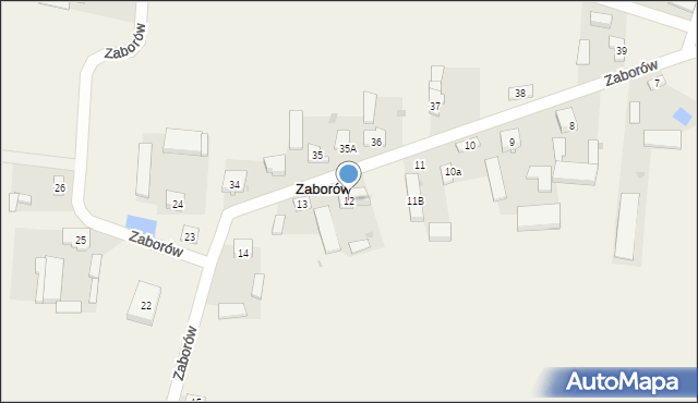 Zaborów, Zaborów, 12, mapa Zaborów