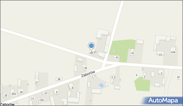 Zaborów, Zaborów, 40, mapa Zaborów