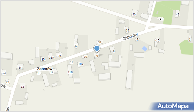 Zaborów, Zaborów, 9, mapa Zaborów