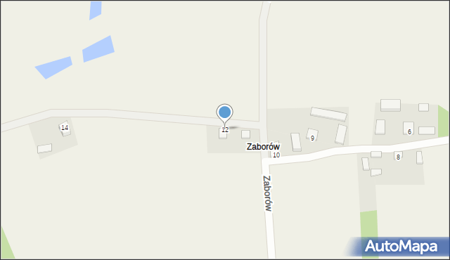 Zaborów, Zaborów, 12, mapa Zaborów