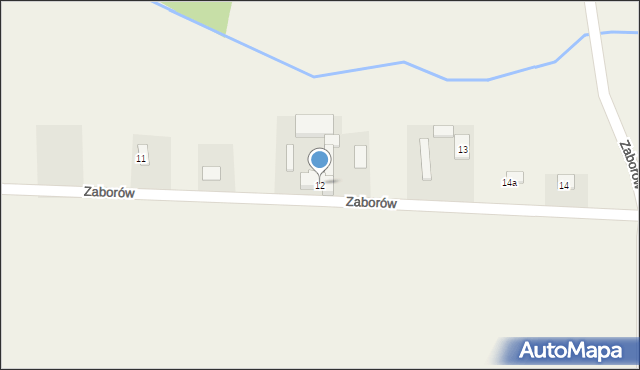 Zaborów, Zaborów, 12, mapa Zaborów