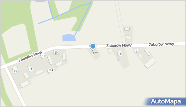 Zaborów Nowy, Zaborów Nowy, 9, mapa Zaborów Nowy